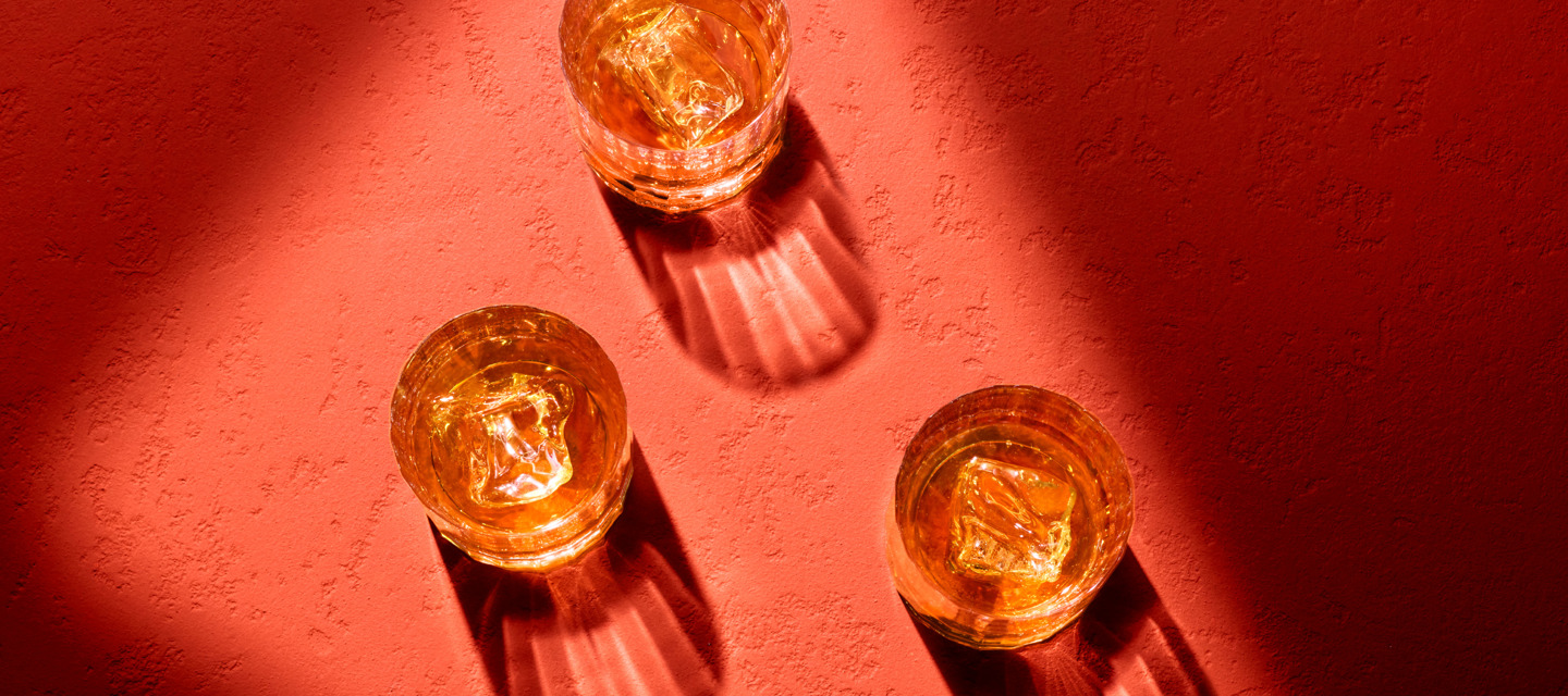 Glasses On Red Table